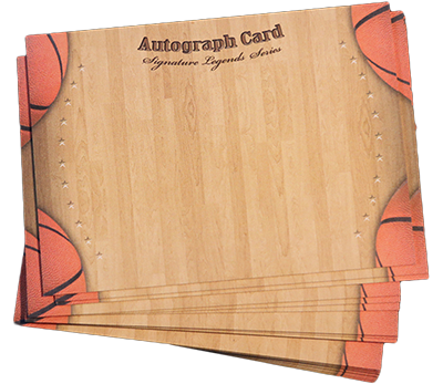 Basketball Blank Autograph Card