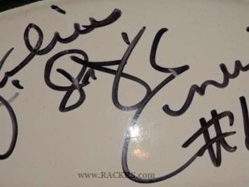 Julius Erving Dr. J Hand Print Signed Autographed Blue Jersey JSA Authen  Z65899