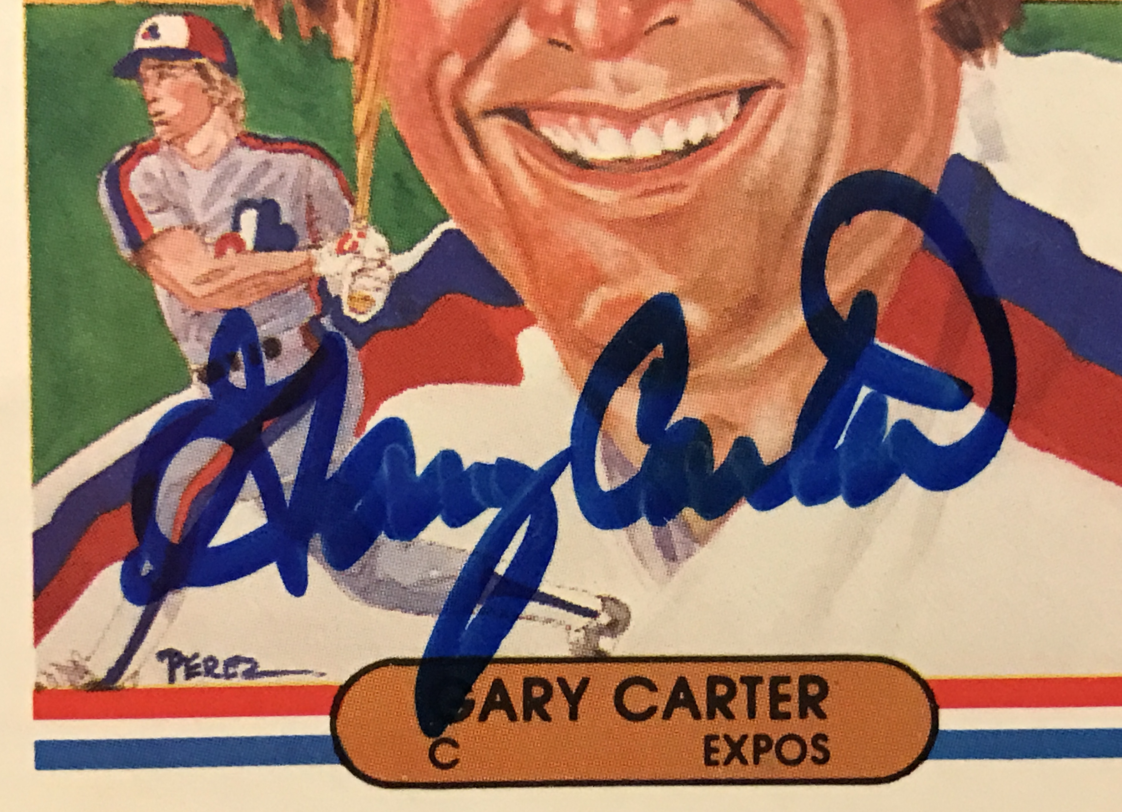 Gary Carter Montreal Expos Autographed Blue Cooperstown Collection Jersey  with HOF 2003 Inscription