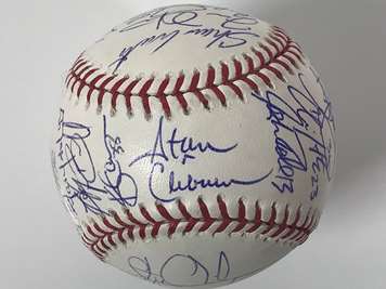 Jim Hickman Signed Louisville Slugger Mini Baseball Bat Chicago Cubs JSA