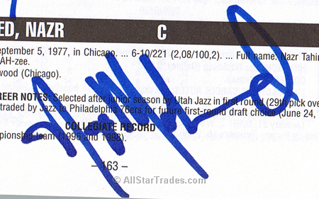 Authenticated autograph from Nazr Mohammed | Authenticated autograph ...